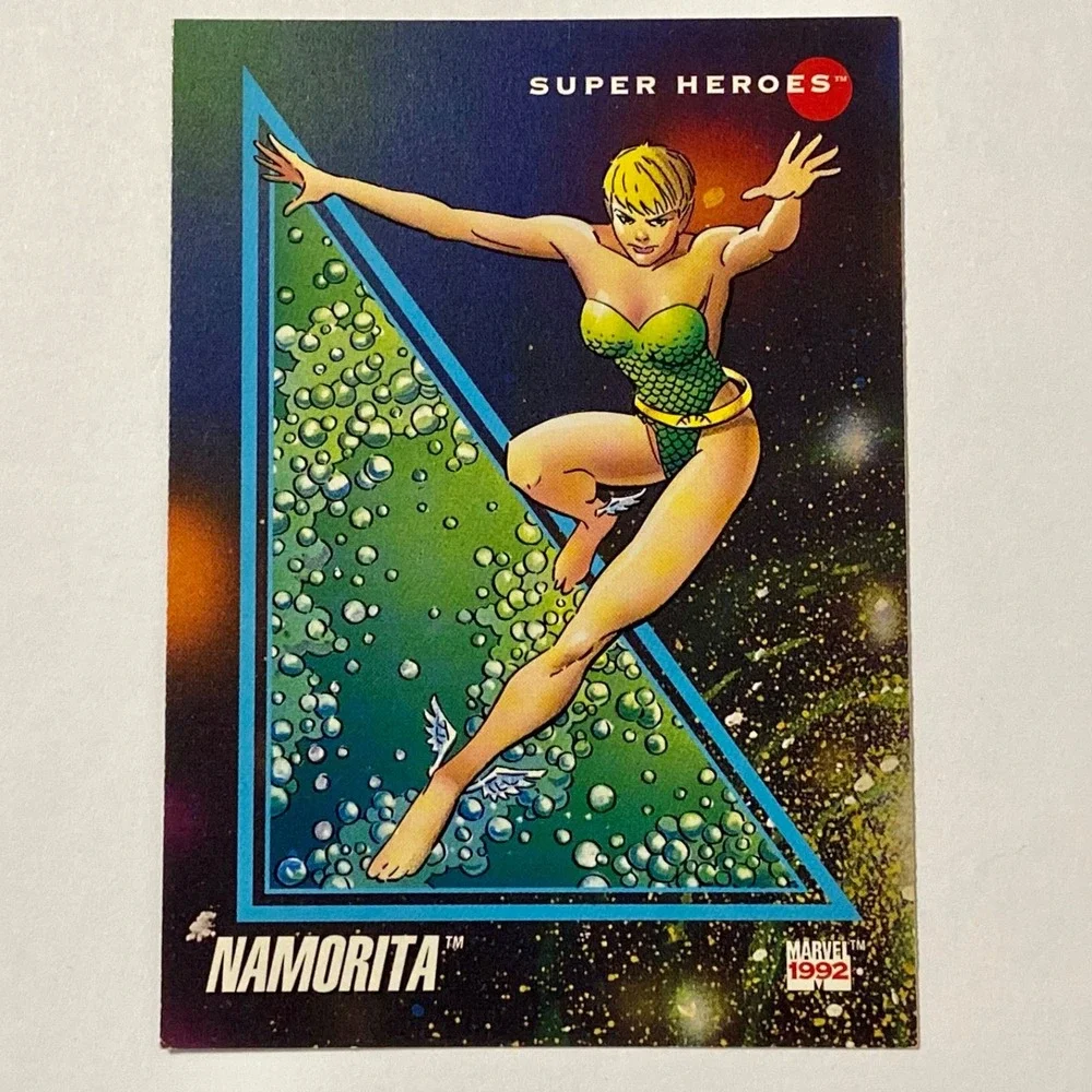 Vintage Marvel Comics 1992 Namorita Super Heroes Trading Card #49 Impel GUC